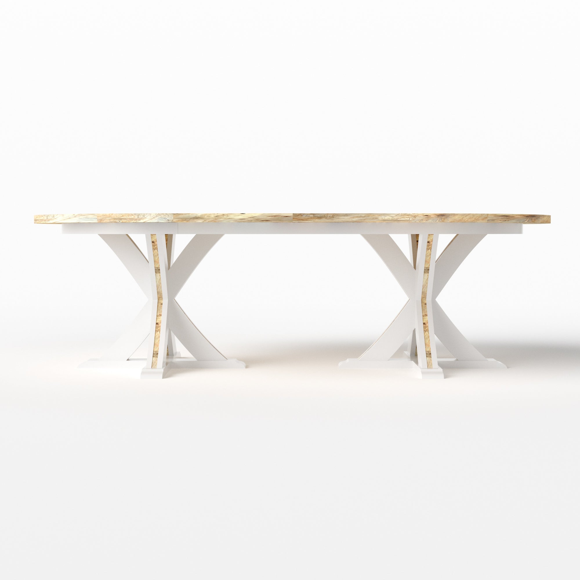 X Double Pedestal Table