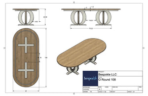 O Double Pedestal Table