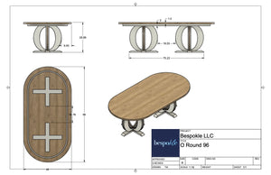 O Double Pedestal Table